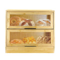 Wooden Bread Box with Window L296660