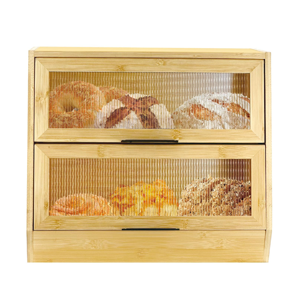 Wooden Bread Box with Window L296660