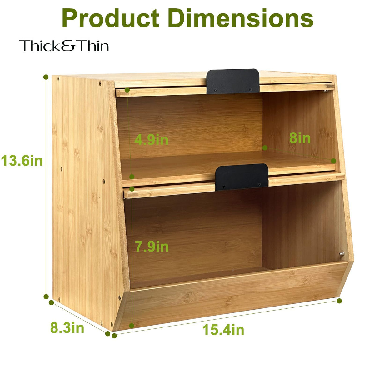 Wooden Bread Box with Window L296660
