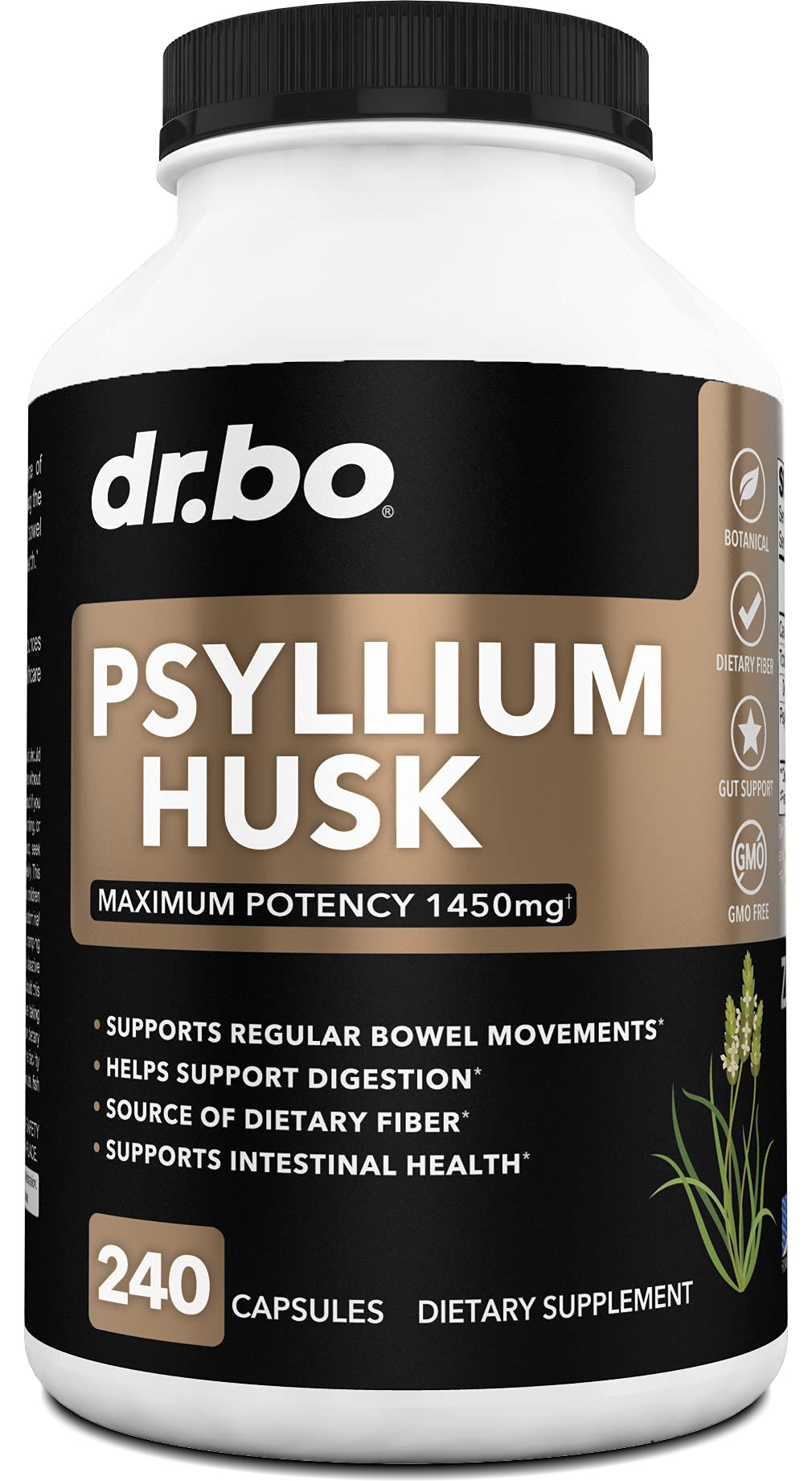 Psyllium Husk Capsule Fiber Supplement A194