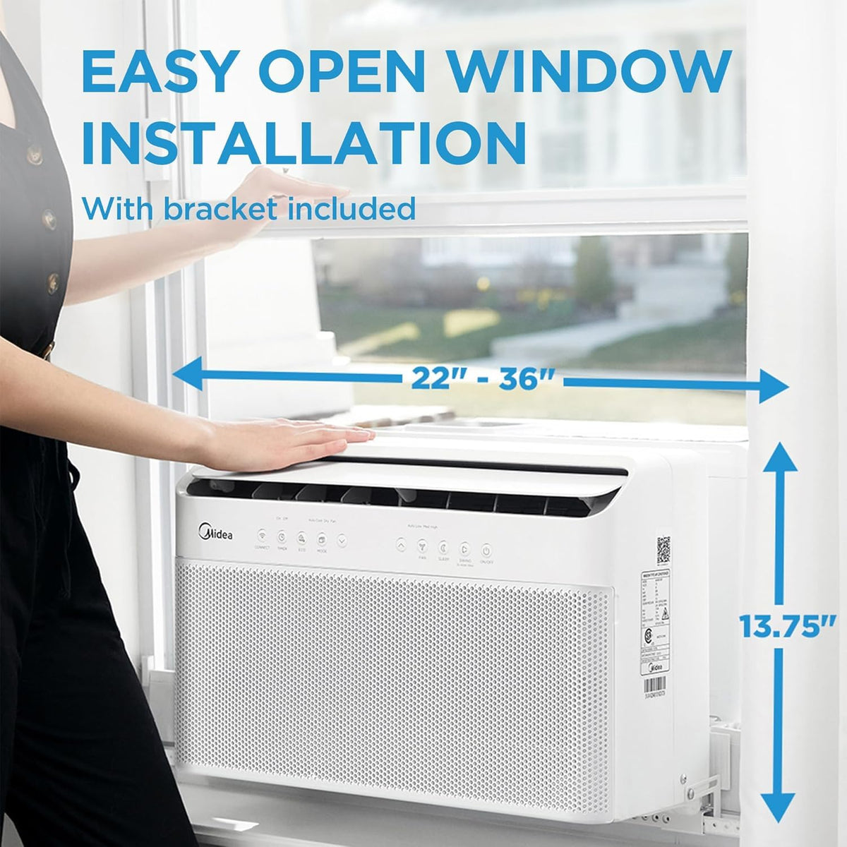 12,000 BTU U-Shaped Smart Inverter Window Air Conditioner W51175