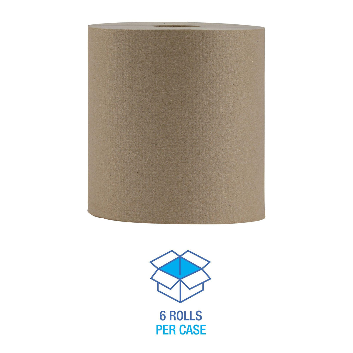 Hardwound Paper Towels, 6 Rolls, 1-Ply, 8" x 800 ft, Natural E999