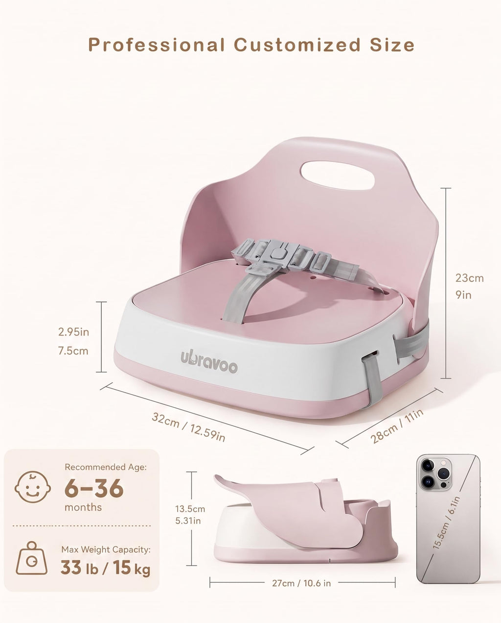 Pink Booster Seat J936