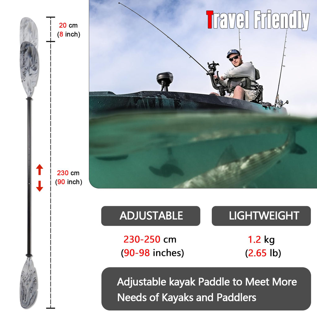 Adjustable Kayak Paddle with Leash U627