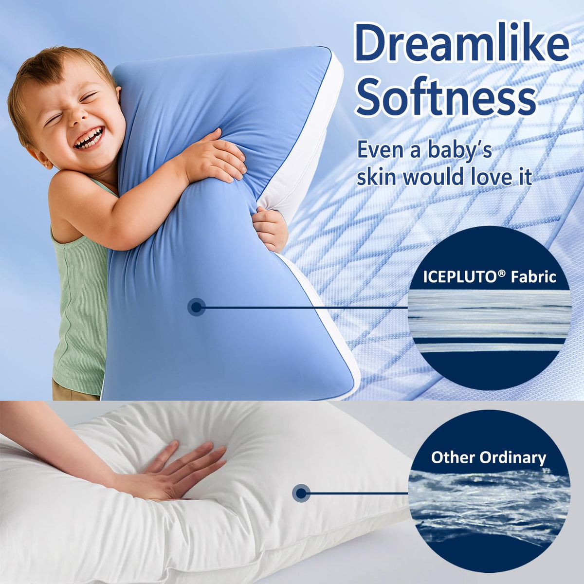 King Size Set of 2 Down Alternative Bed Pillows S4306