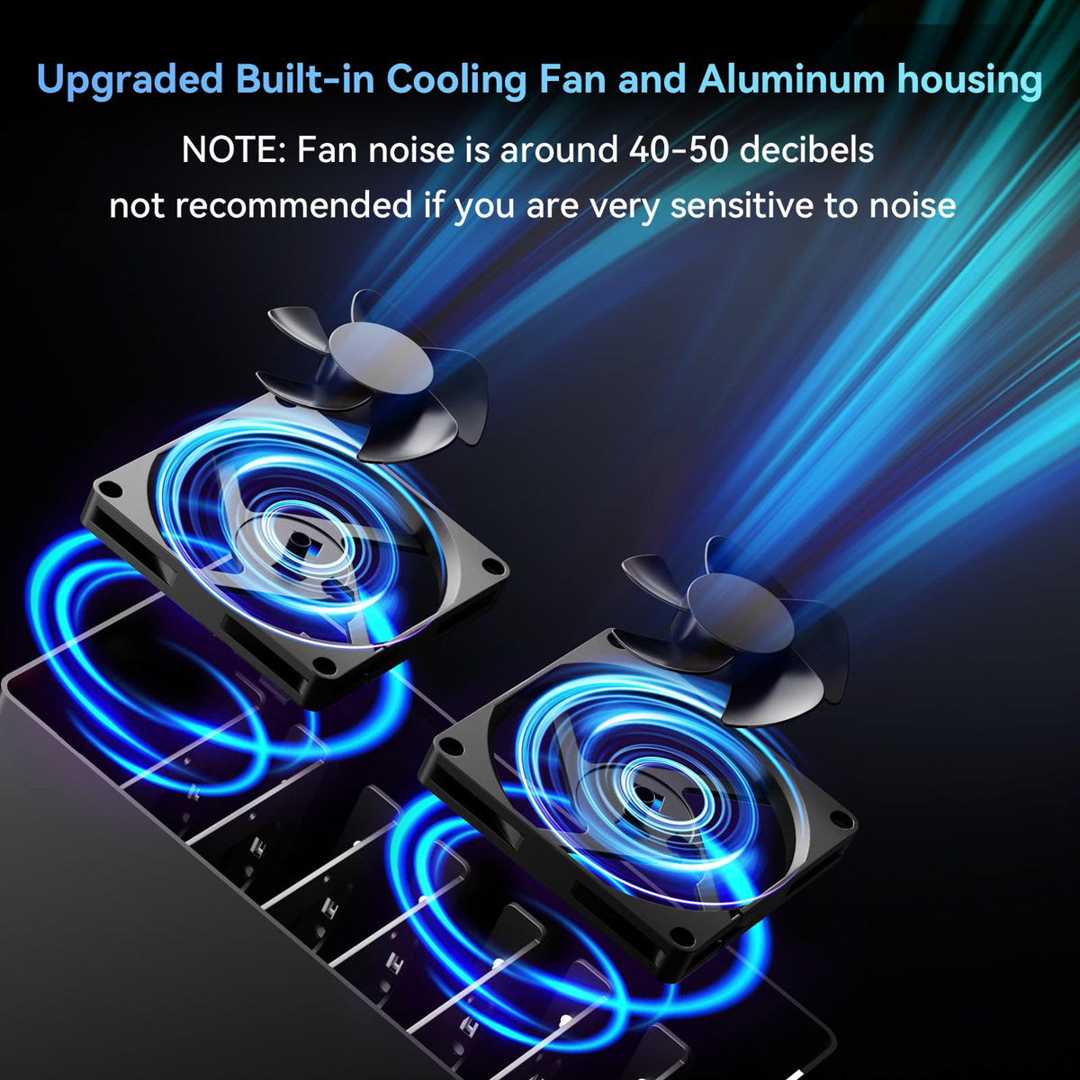 Aluminum 8 Bay Hard Drive Enclosure with Cooling Fan J72253