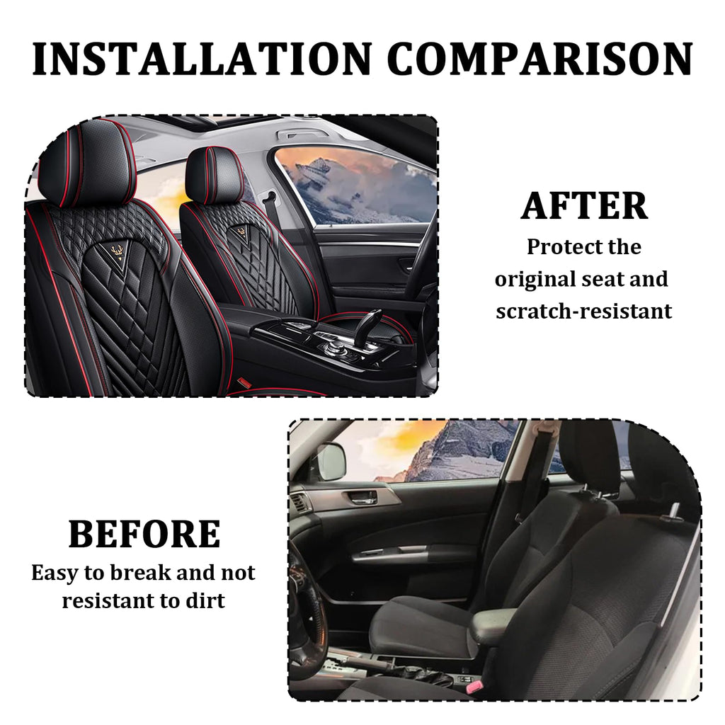 Waterproof Nappa Leather Full Set Car Seat Covers O97788