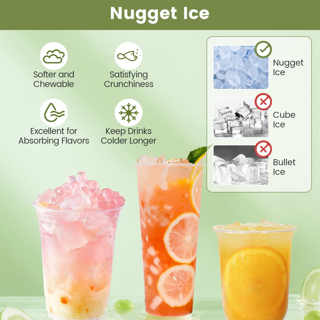 Self Dispensing Nugget Ice Maker Countertop 56Lbs/24H F28092
