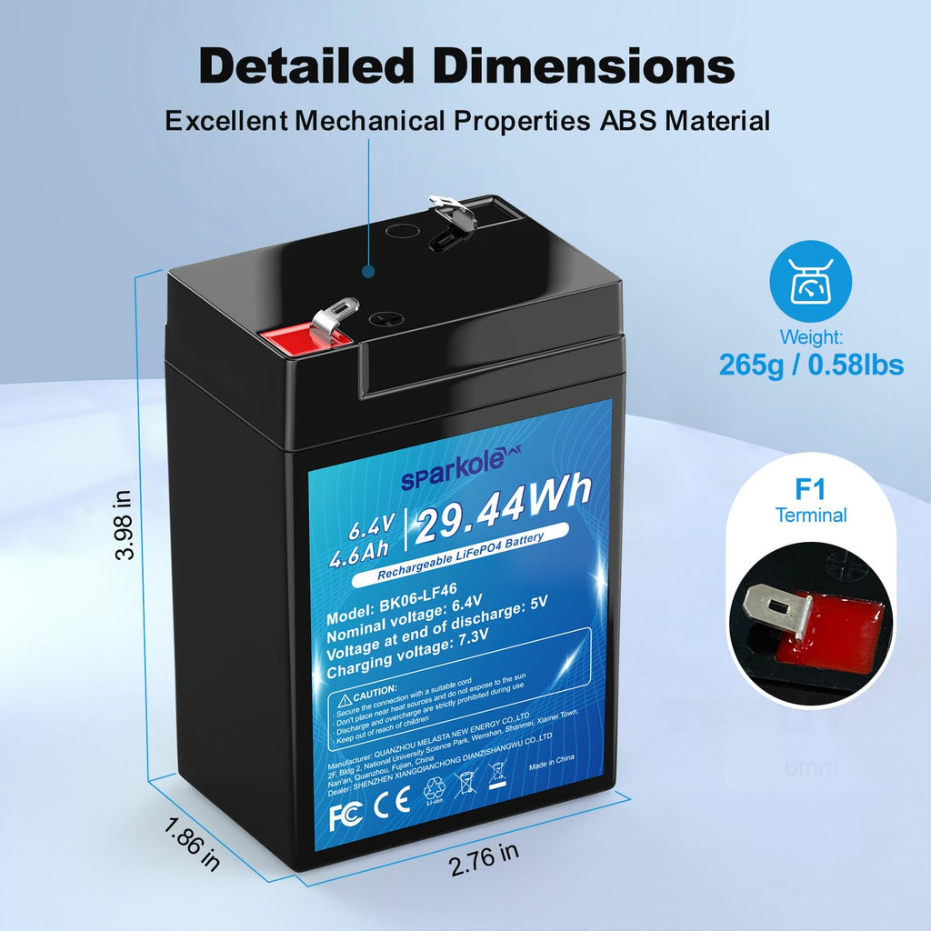 6.4V 4.6Ah LiFePO4 Battery T72255