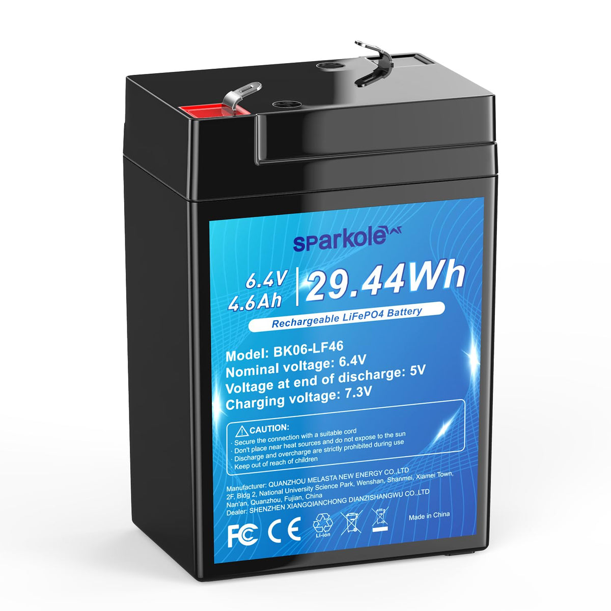 6.4V 4.6Ah LiFePO4 Battery T72255