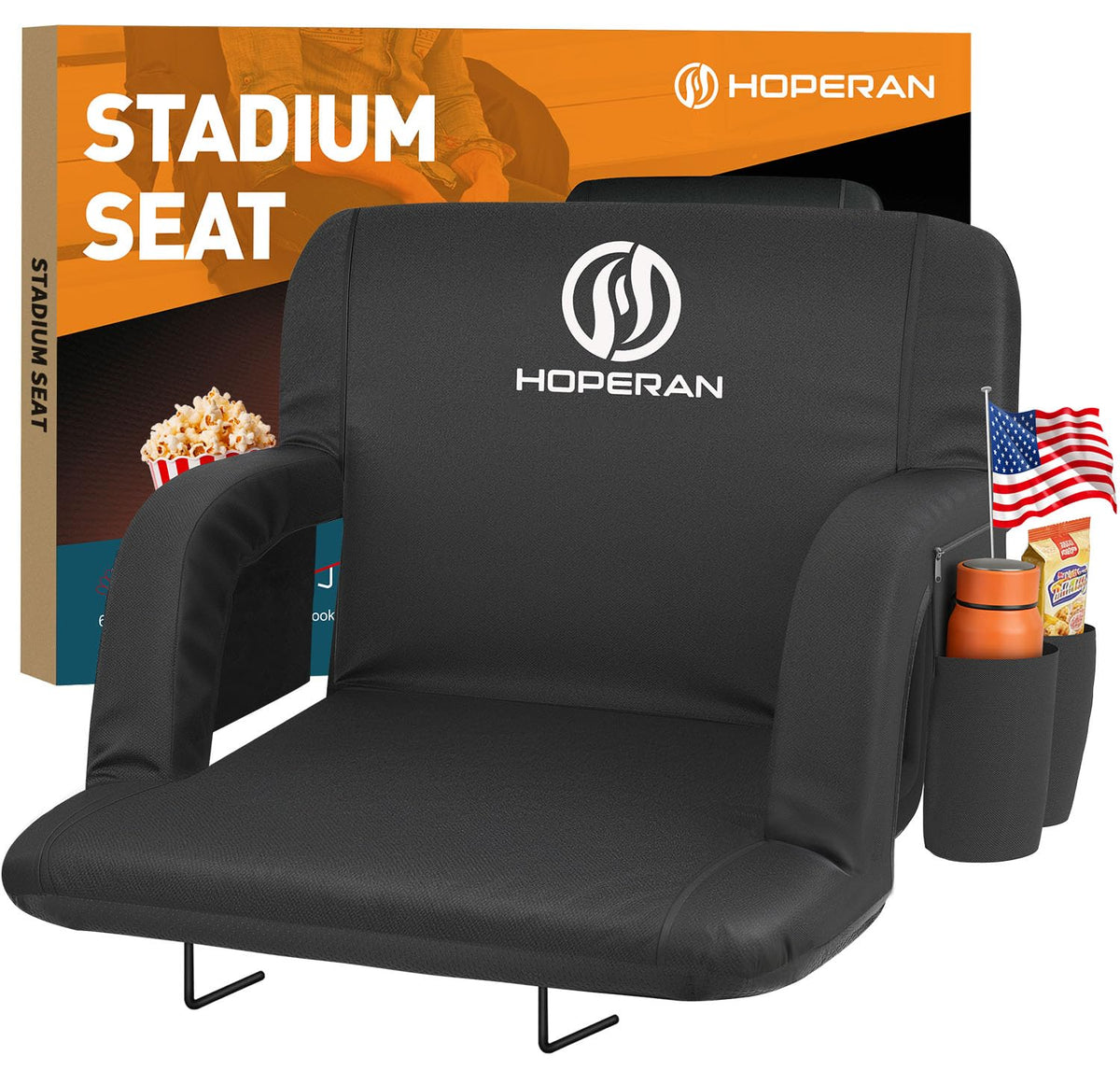 25in Stadium Seats for Bleachers with Back Support, Extra Wide, 1PC T7199