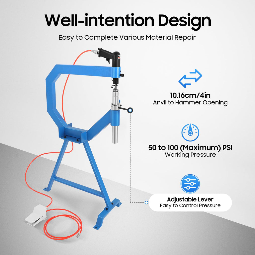 Pneumatic Planishing Hammer with Foot Pedal & Steel Stand R8164
