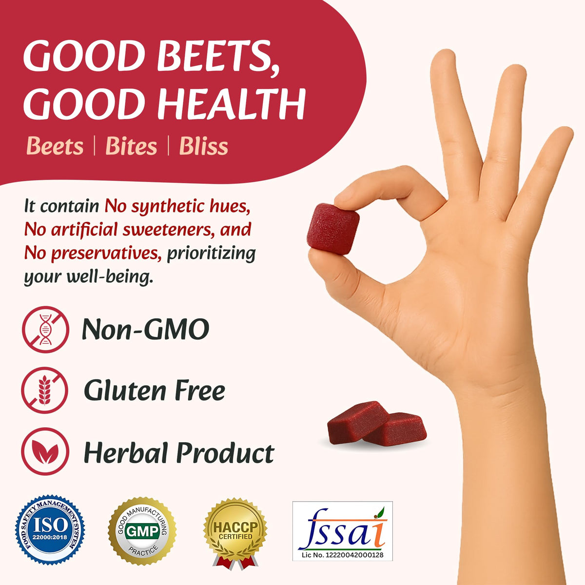 Non-GMO Grape Seed Extract & Beet Powder Soft Chews Y4427