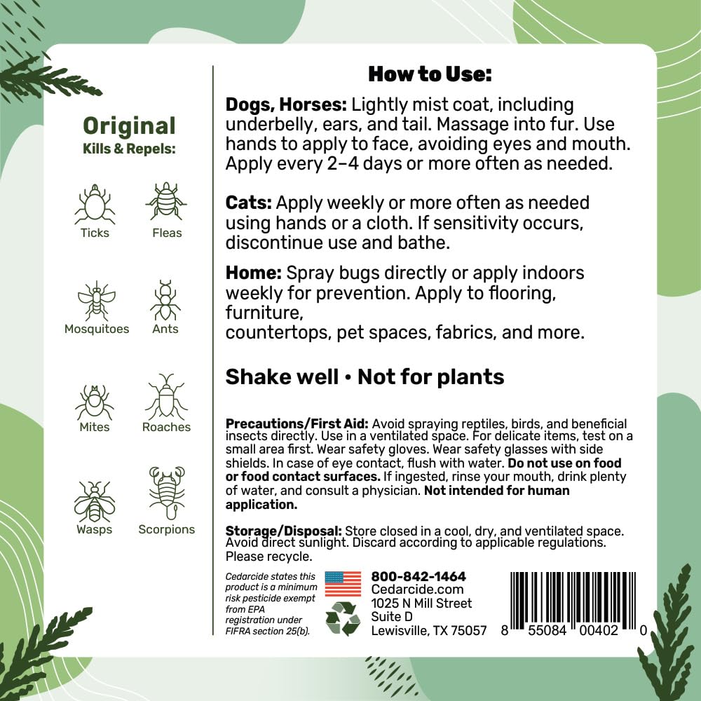 Cedar Oil Bug Spray 32oz Q838799