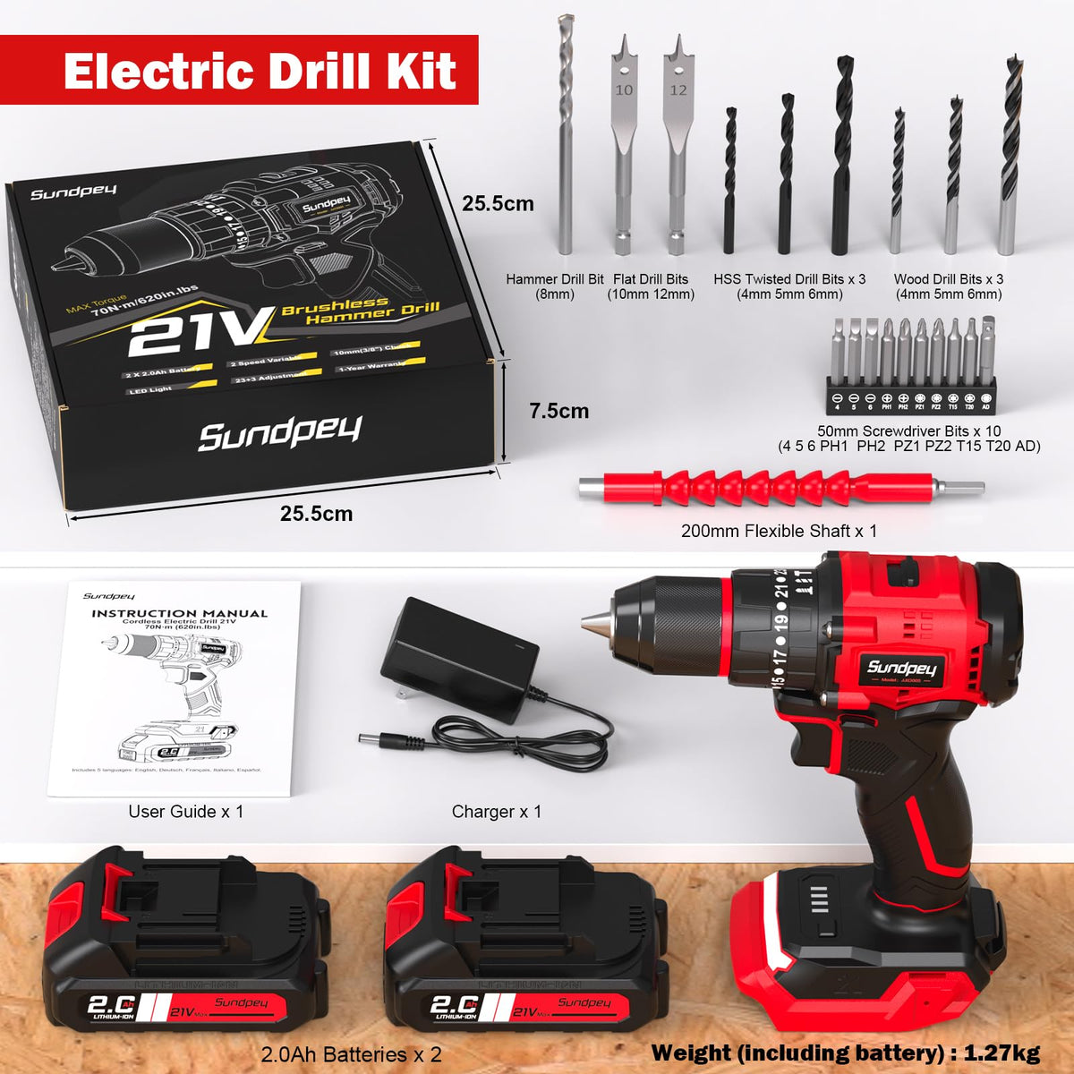 Brushless Cordless Drill Set U363466