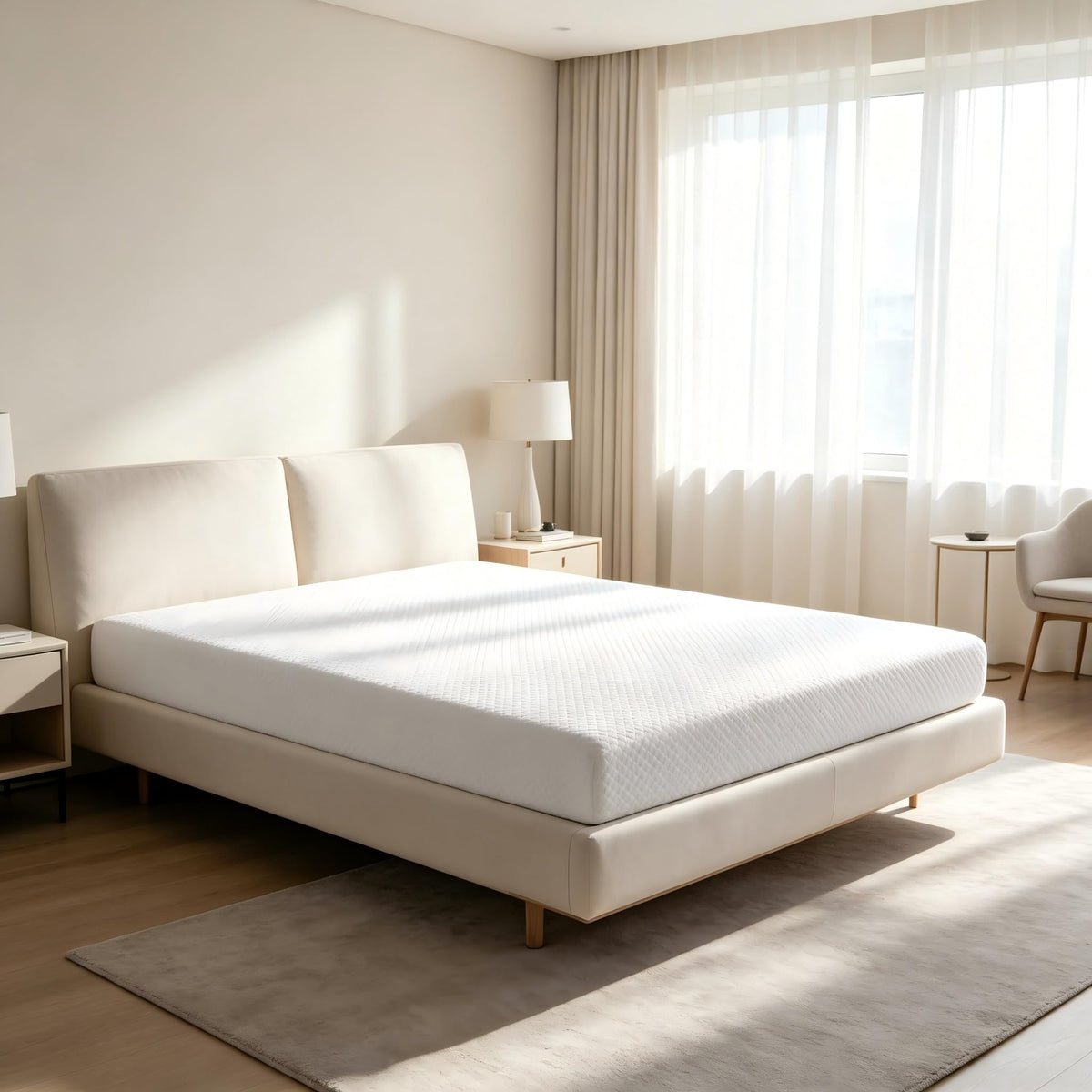 5 Inch Twin Size White Gel Memory Foam S69931