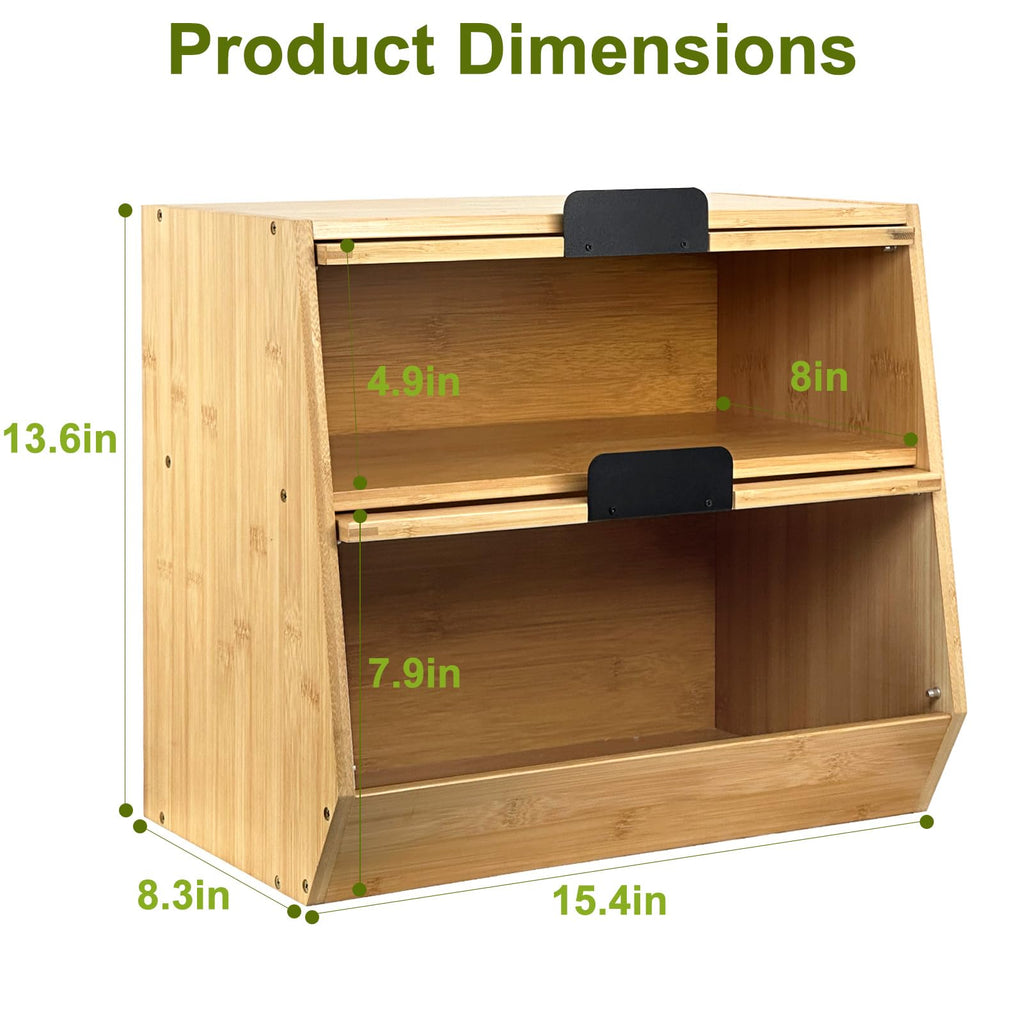 Wooden Bread Box with Window L296660