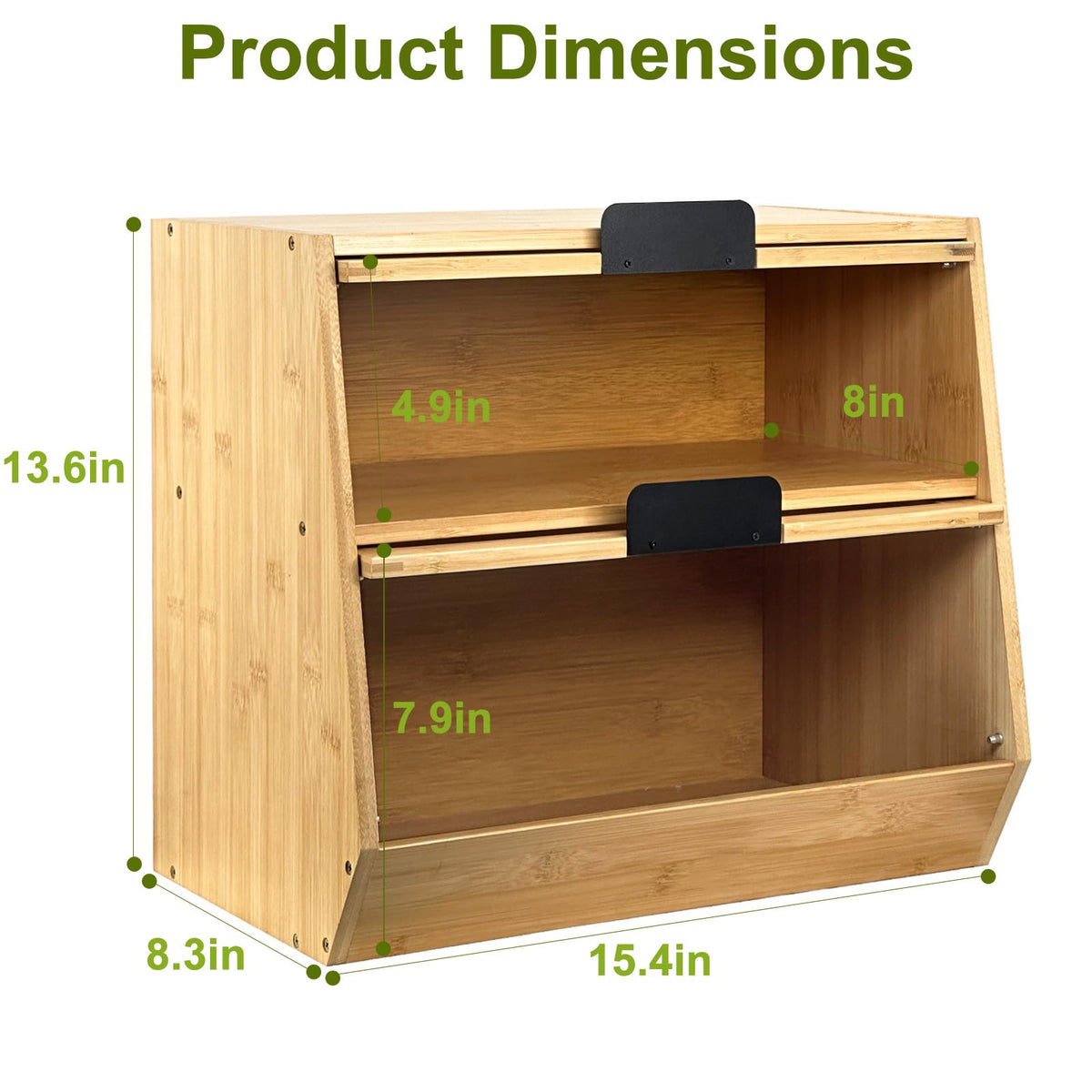 Wooden Bread Box with Window L296660