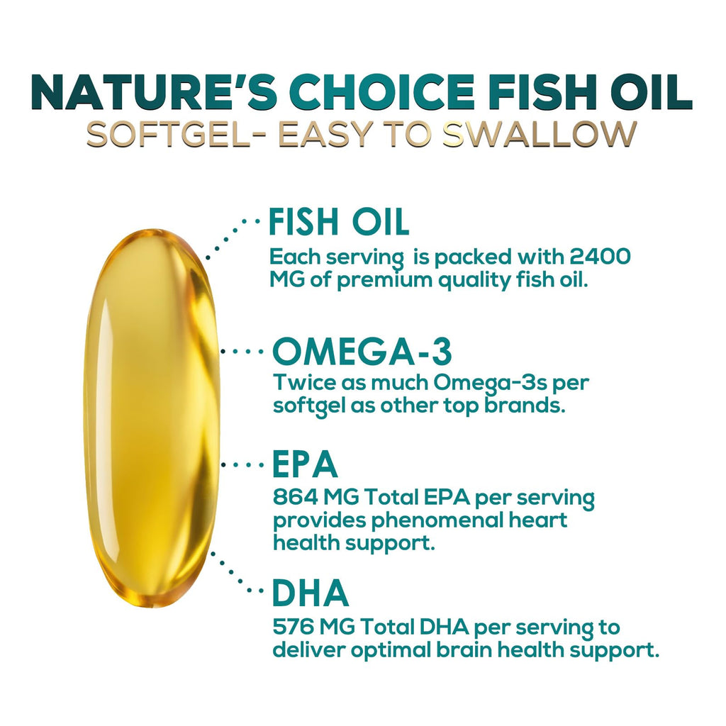 Omega 3 Fish Oil 2400mg Softgels Q600