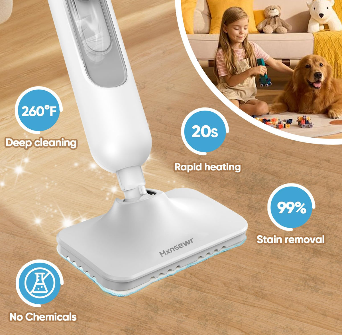 Multi-Functional Steam Mop with 2 Steam Level F4417