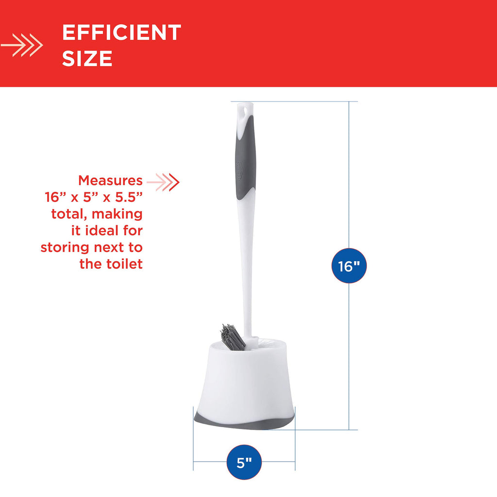 White Toilet Bowl Brush with Storage Caddy Q405
