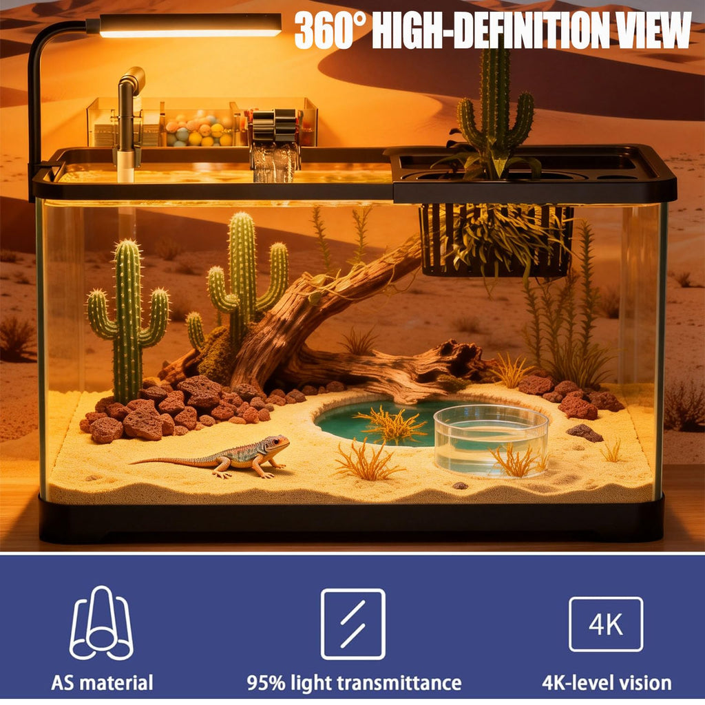 5 Gallon Plastic Fish Tank with Filter and Lid S608911
