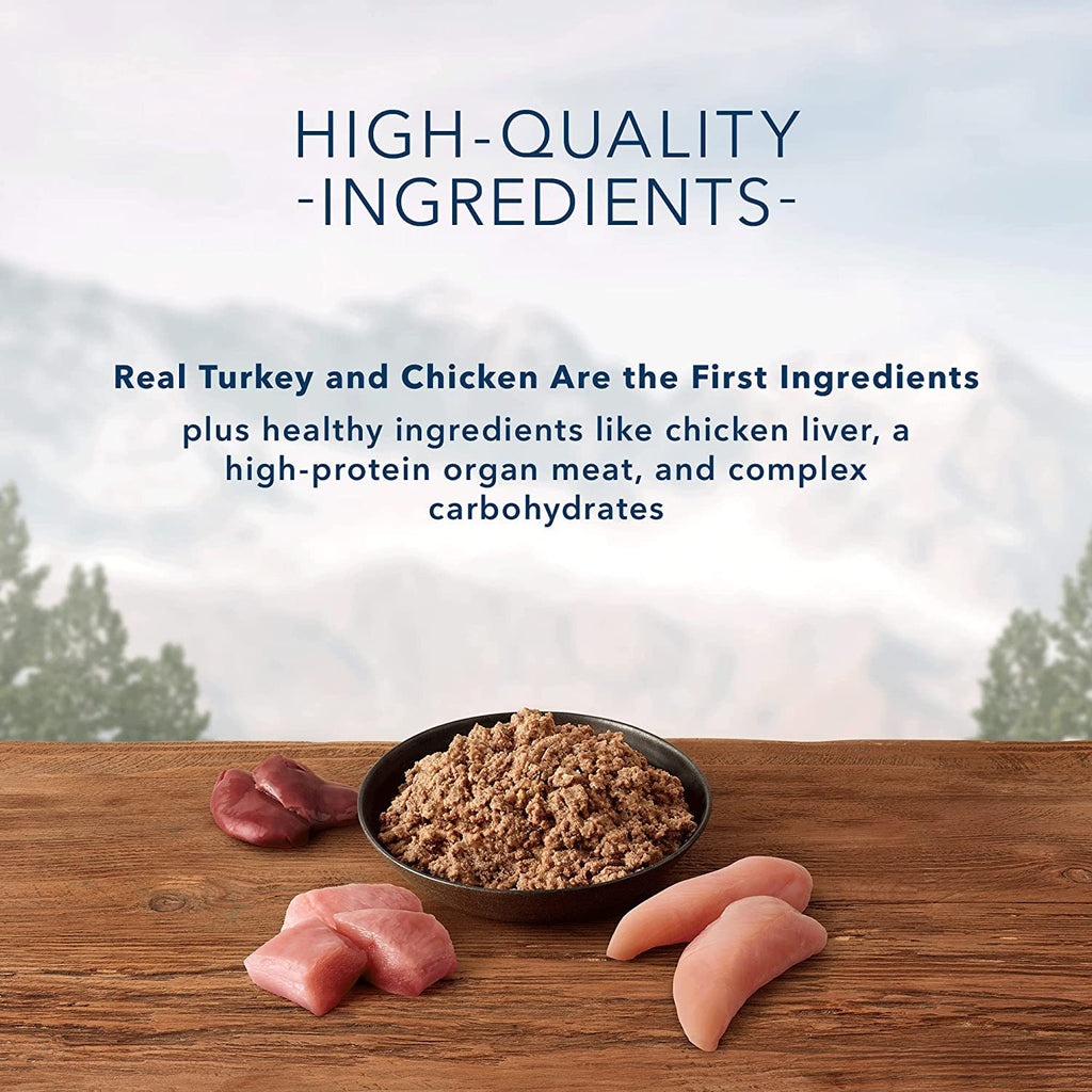 High Protein Wet Food for Senior Dogs, Turkey & Chicken, 12.5-oz Cans, Pack of 24 Y3896
