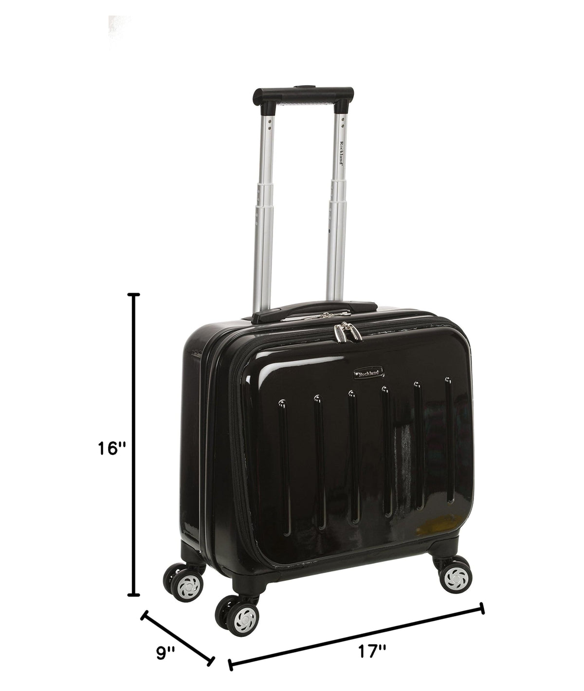 Hardside Rolling Computer Case, Carry-On, Black J223220