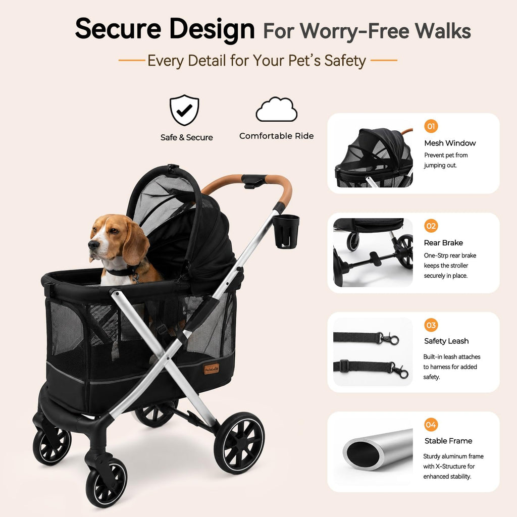 Lightweight Aluminum Dog Stroller J2149