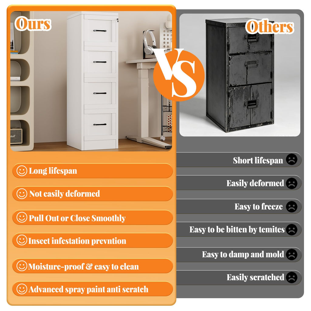 4 Drawer Metal File Cabinet with Lock K847188