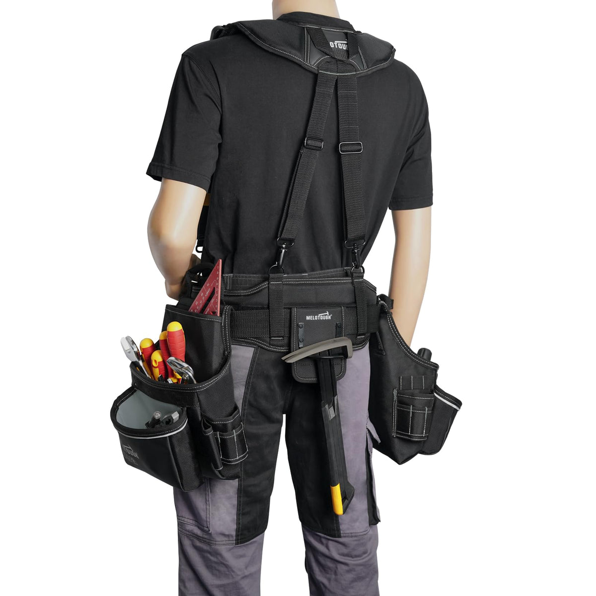 Tool Belt with Suspenders 32 Pockets 34"-48" Waist P214652