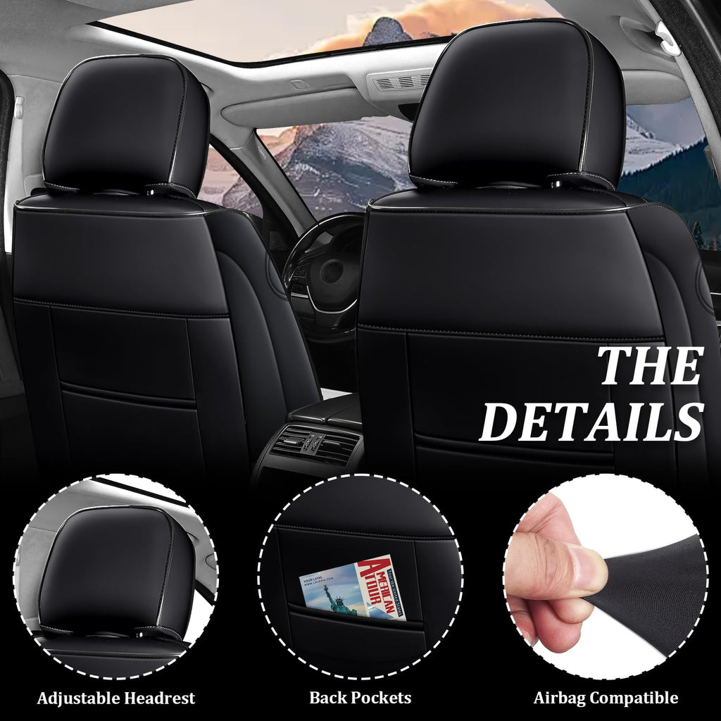 Waterproof Nappa Leather Full Set Car Seat Covers O97788
