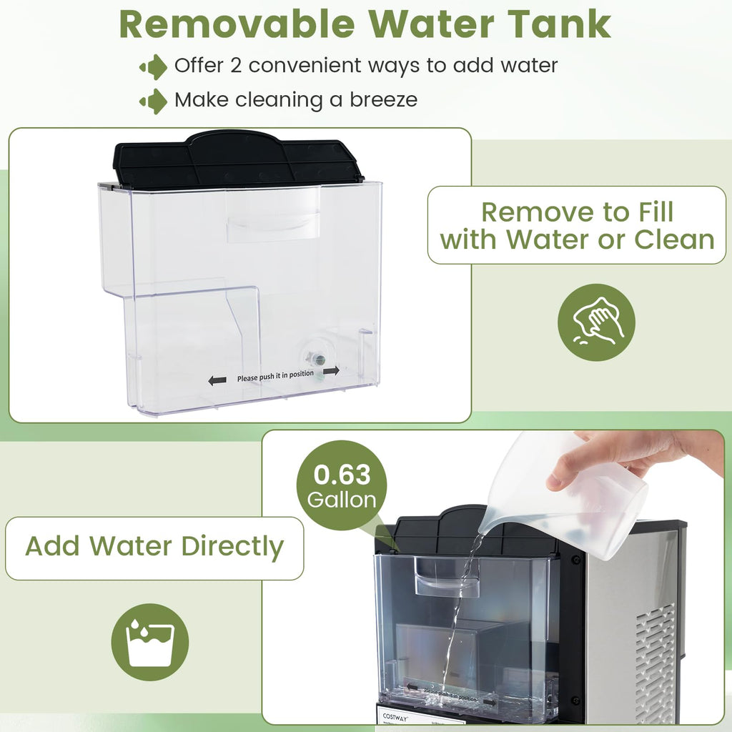 Self Dispensing Nugget Ice Maker Countertop 56Lbs/24H F28092
