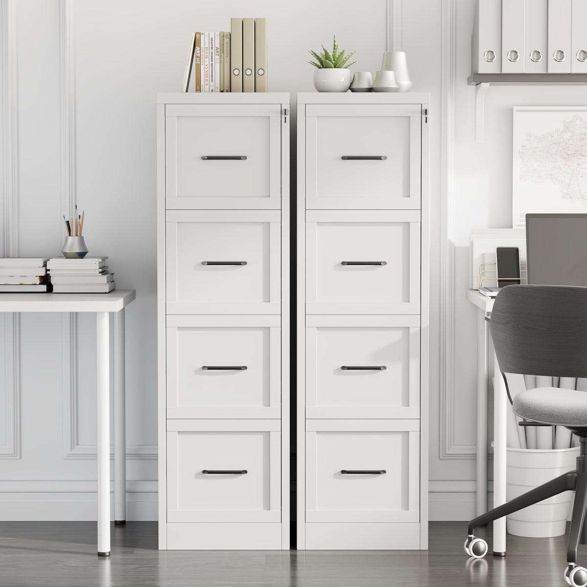 4 Drawer Metal File Cabinet with Lock K847188