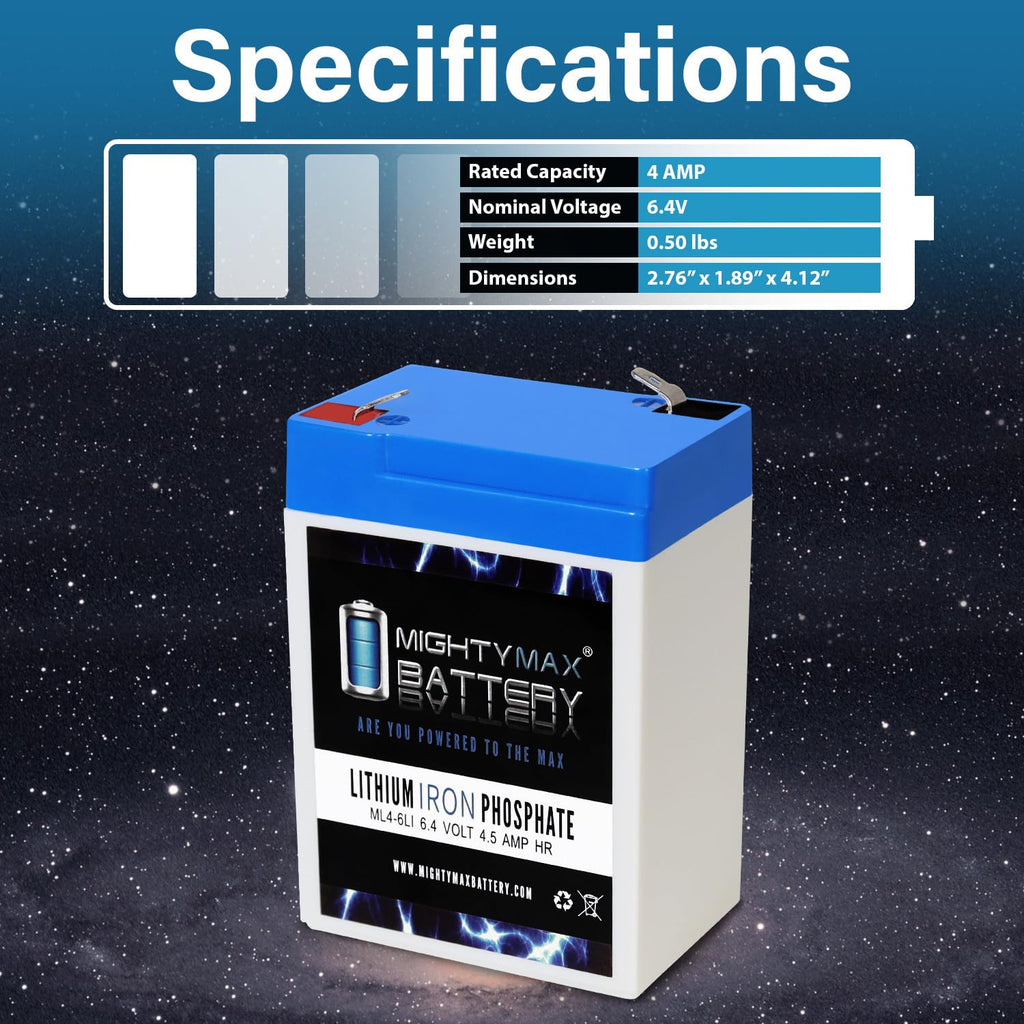 6V 4.5AH Lithium Replacement Battery Z50877