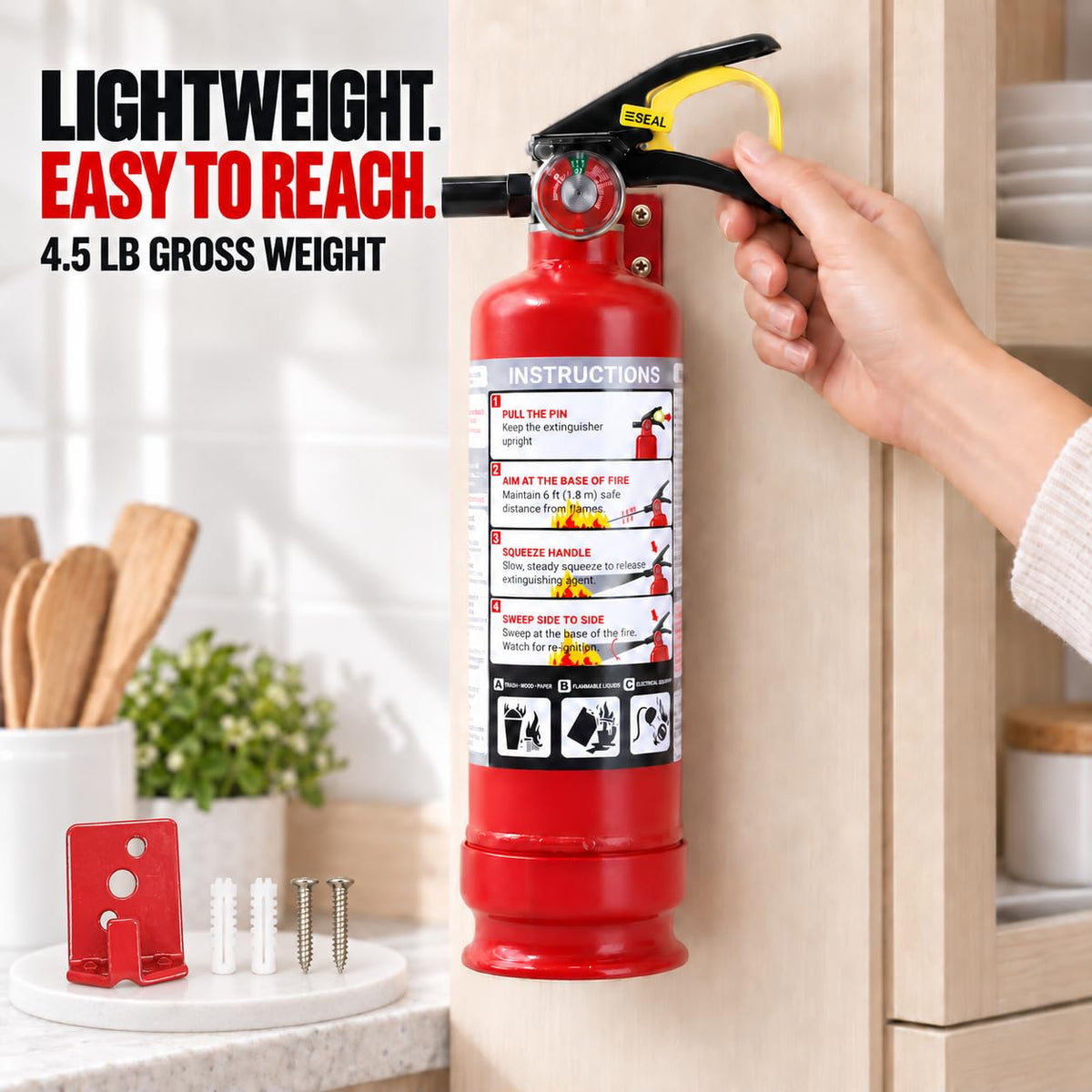 2.5 lb ABC Dry Chemical Fire Extinguishers 1-Pack J642714