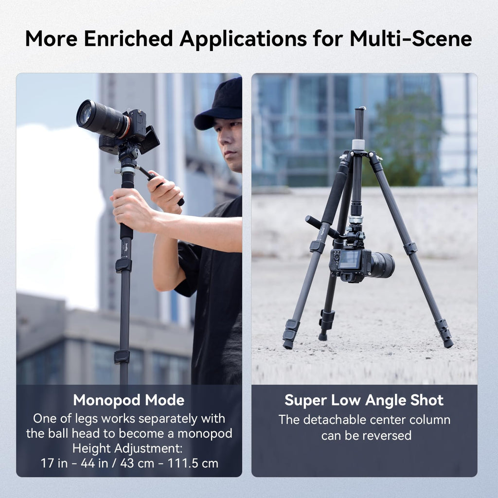 Carbon Fiber Video Travel Tripod H90536