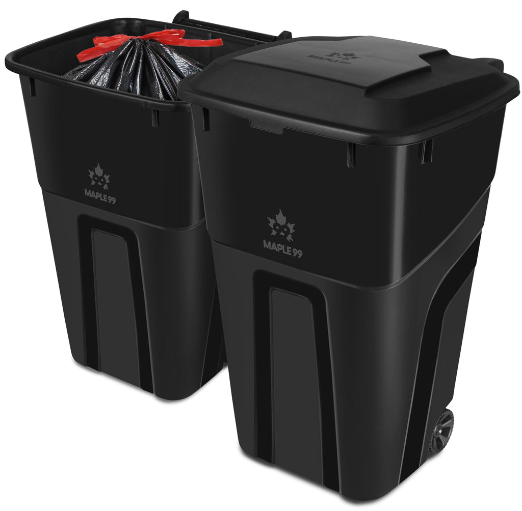 32 Gallon Wheeled Outdoor Garbage Can with Lid T7213