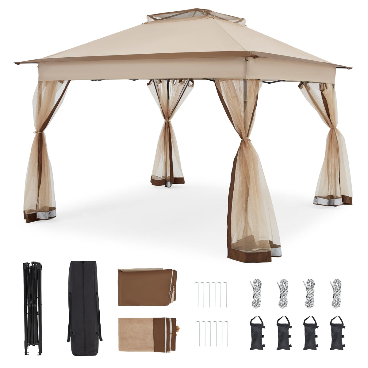 11x11 Pop Up Gazebo with Mosquito Netting G8105