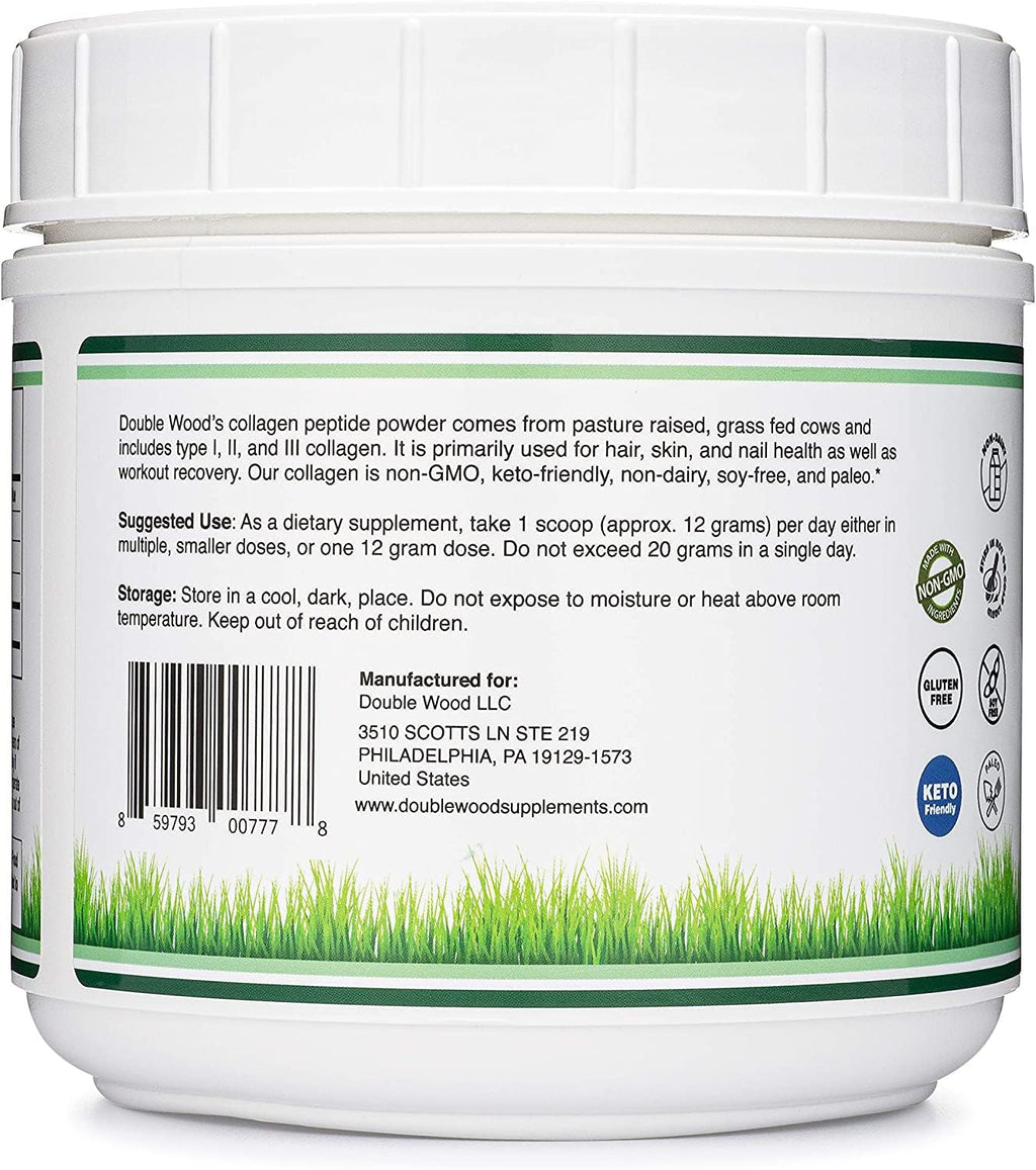 Collagen Peptides Powder Type I II III 16 oz O847