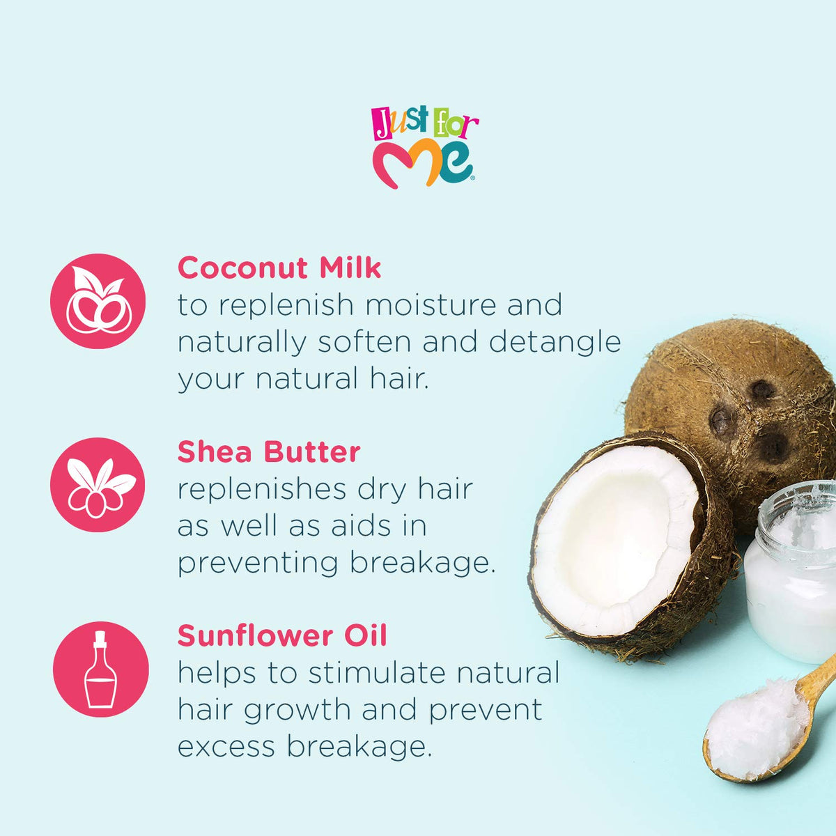 Natural Hair Milk Detangler with Coconut Milk, Shea Butter & Sunflower Oil, 10 oz R72584