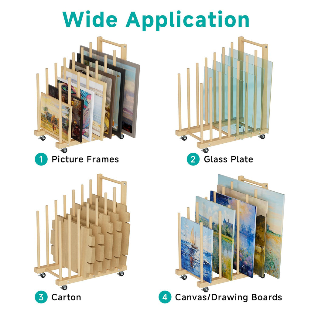 Canvas Storage Rack with Wheels and Handle P31339
