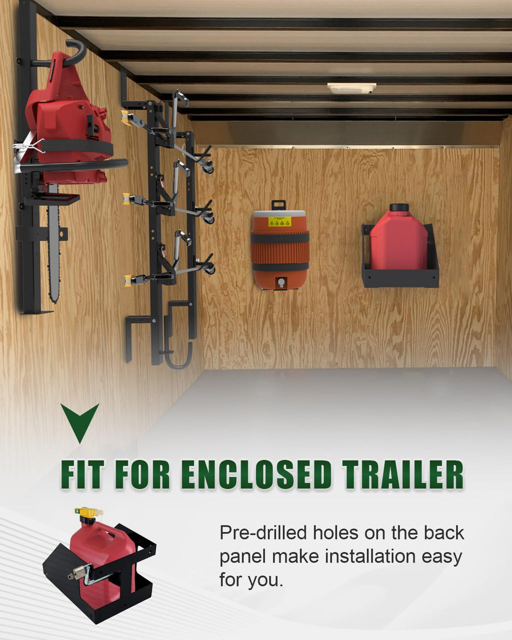 5 Gallon Fuel Gas Can Rack Holder with Lock V6090