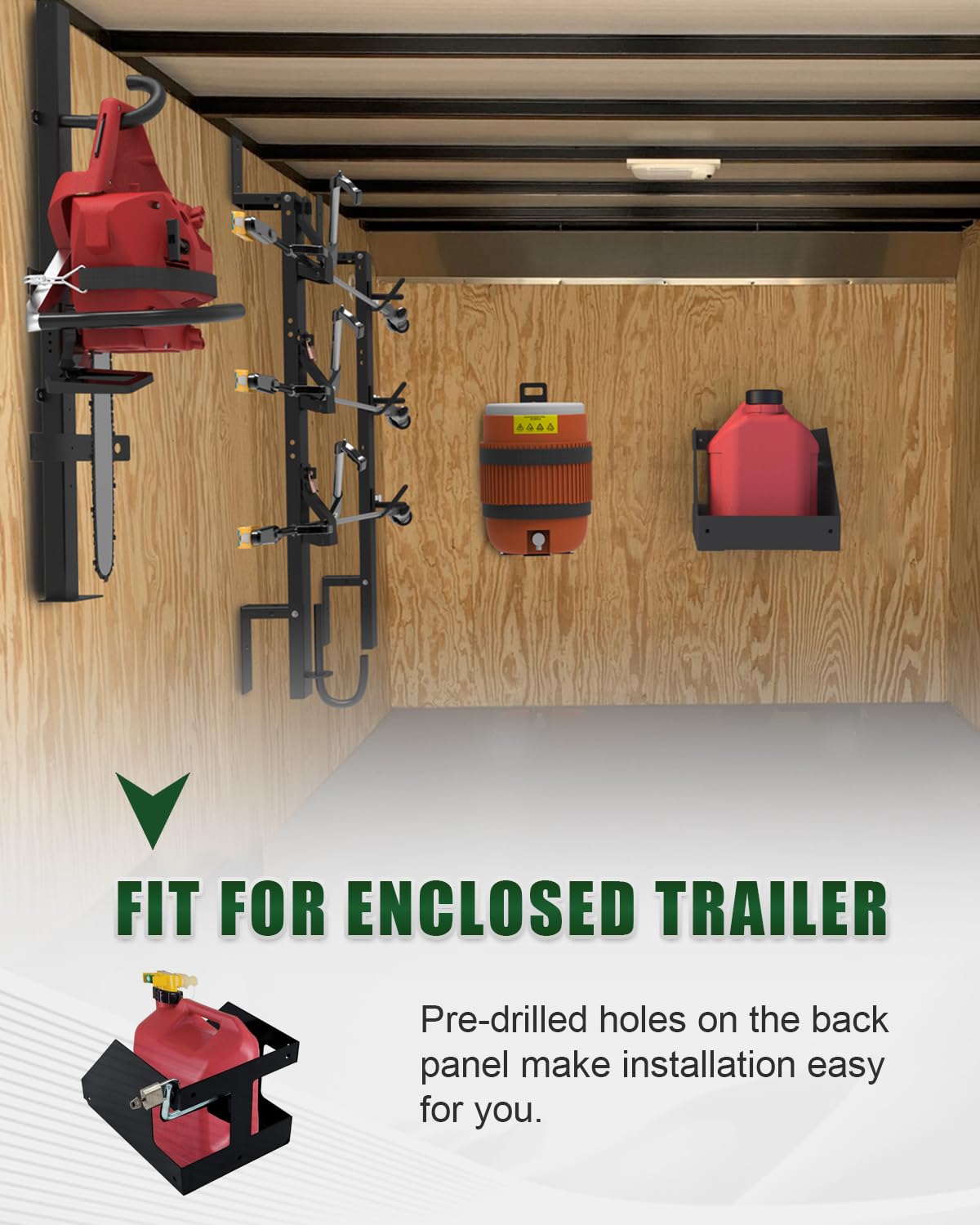 5 Gallon Fuel Gas Can Rack Holder with Lock V6090