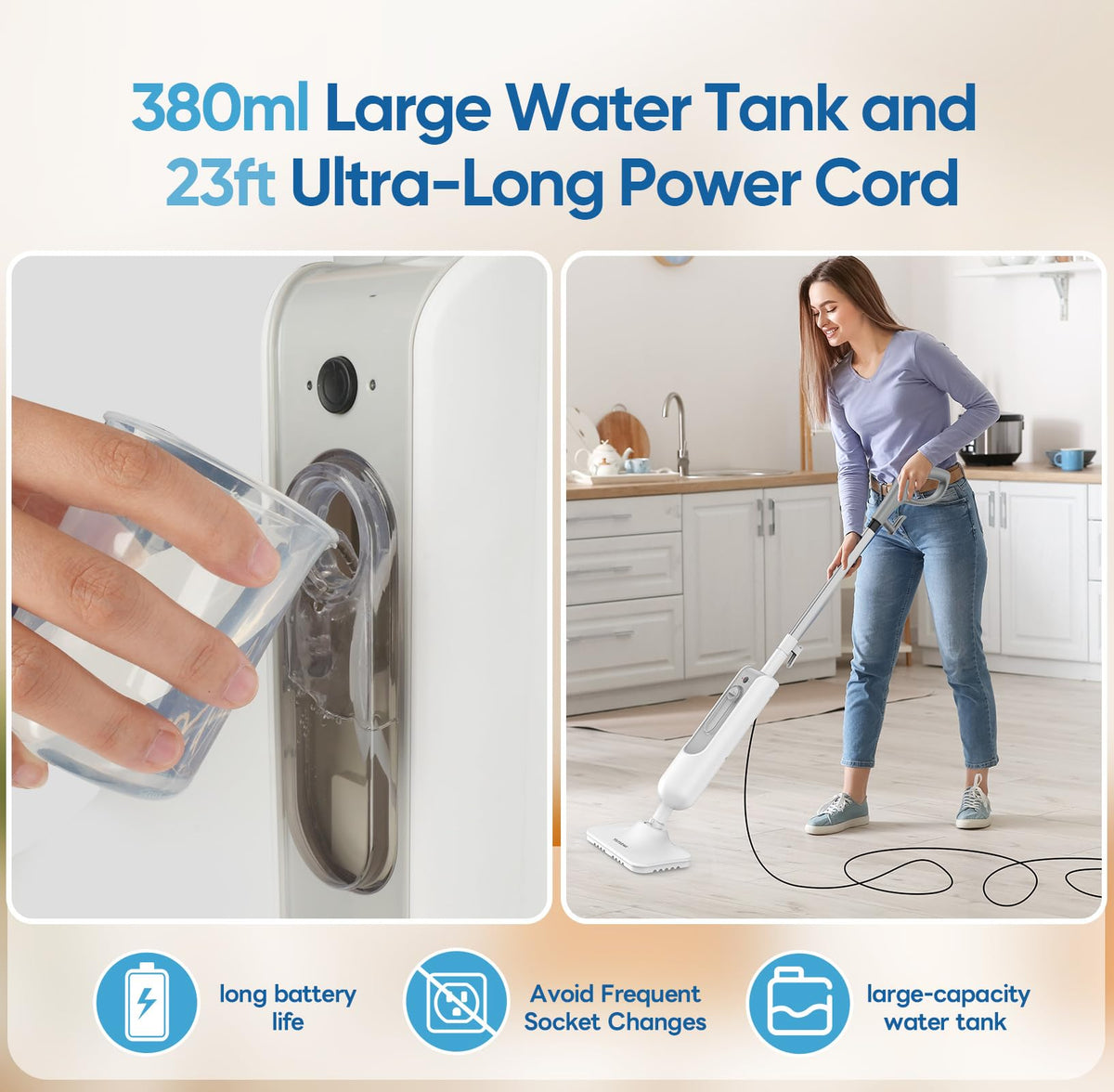 Multi-Functional Steam Mop with 2 Steam Level F4417