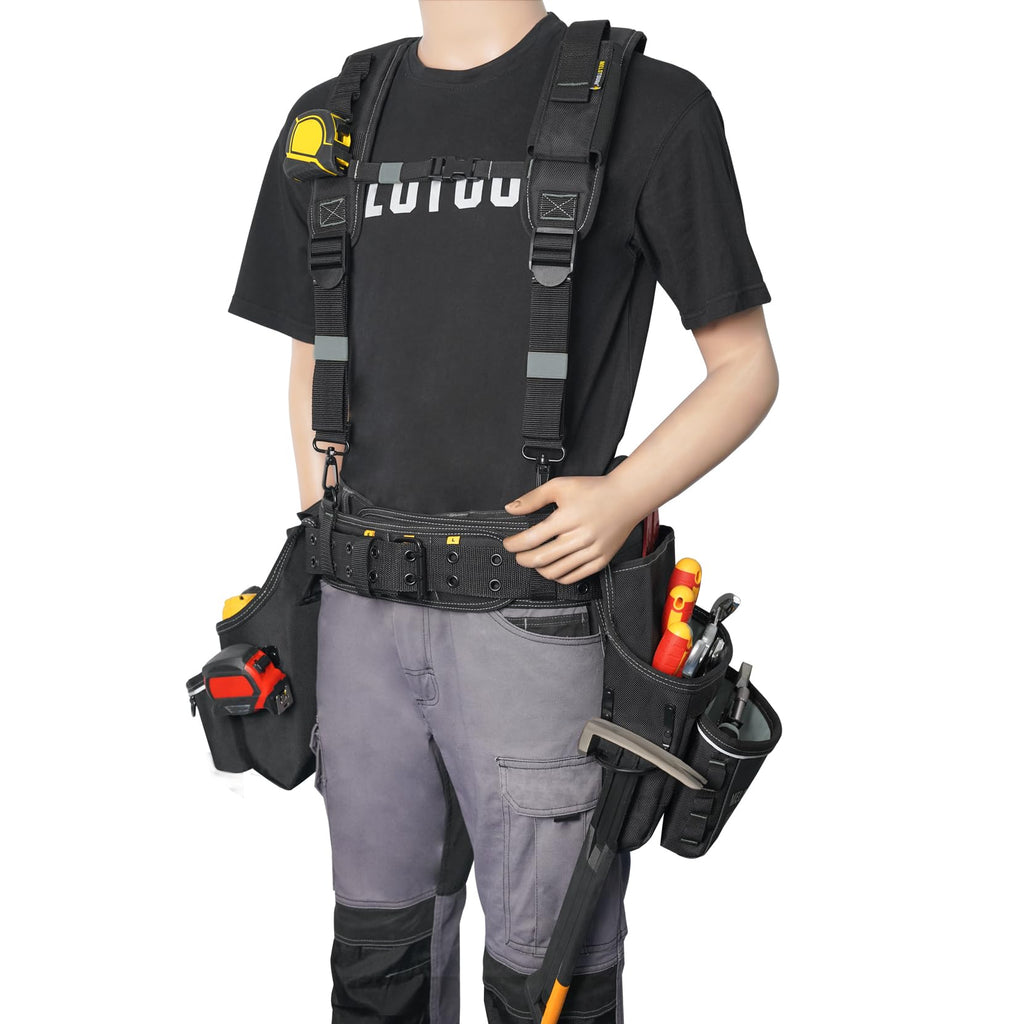 Tool Belt with Suspenders 32 Pockets 34"-48" Waist P214652