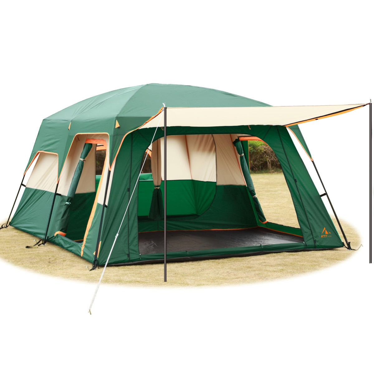 Extra Large 12-14 Person 2 Room Waterproof Double Layer Cabin Tent E98280