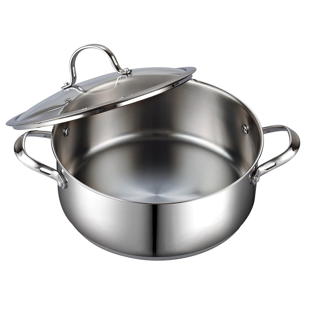 7 Quart Stainless Steel Stock Pot with Lid Q43402