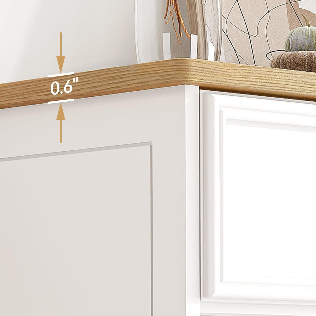 White Wooden Double Tilt Out Trash Cabinet R5770