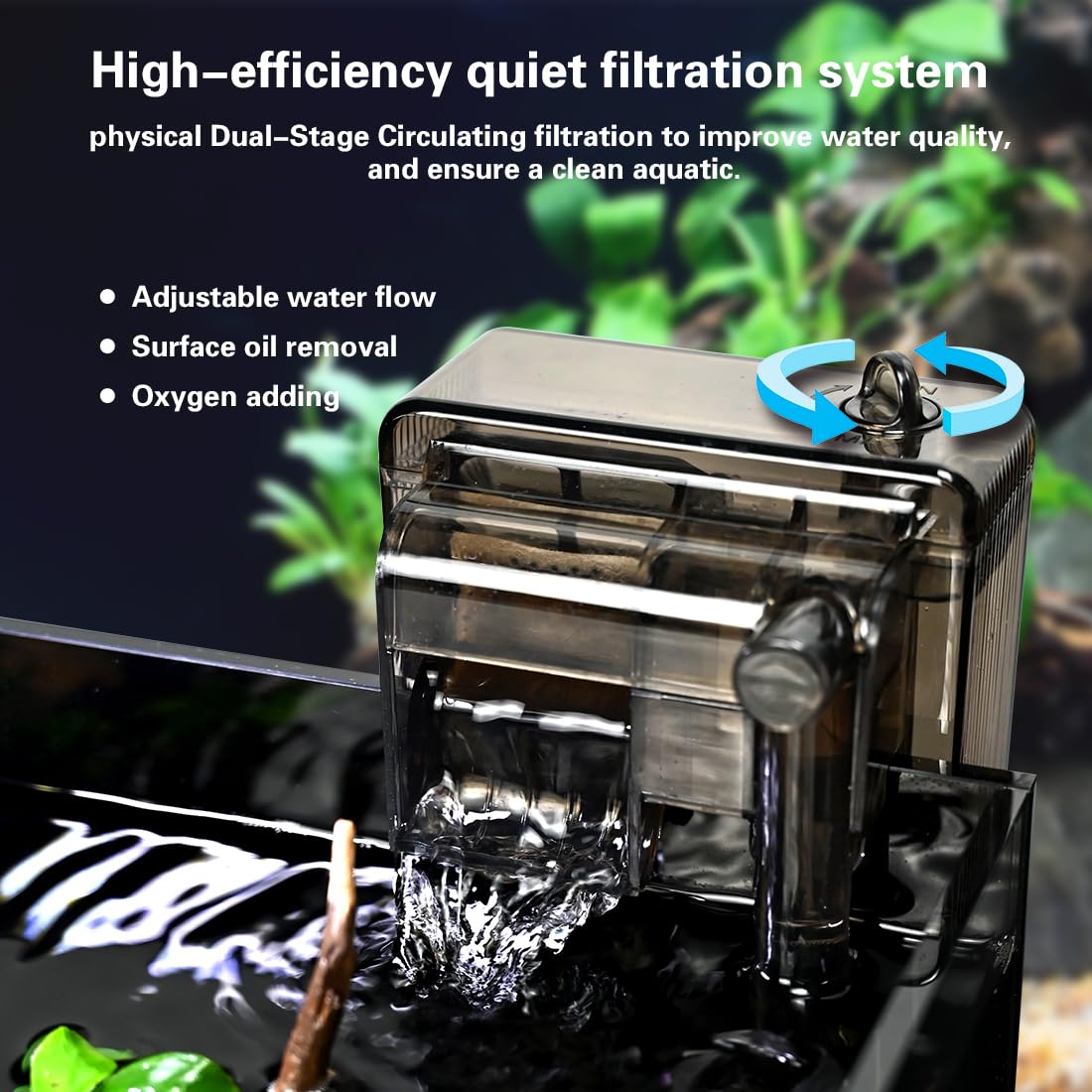 2.8 Gallon Glass Fish Tank with Light and Filter B511588